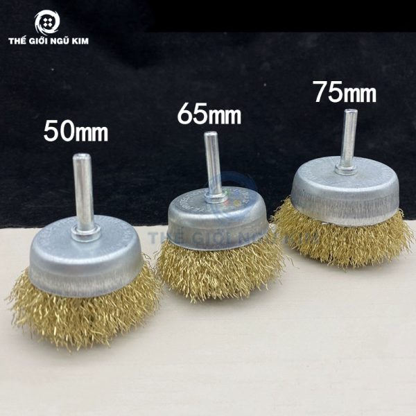 Chổi đánh rỉ sợi thép mạ đồng có cán - Hình ảnh 3