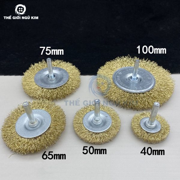 Chổi đánh rỉ sợi thép mạ đồng có cán - Hình ảnh 4