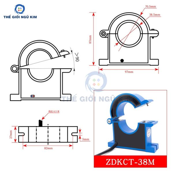 Biến dòng dạng mở ZhongDun ZDKCT38M - Hình ảnh 2
