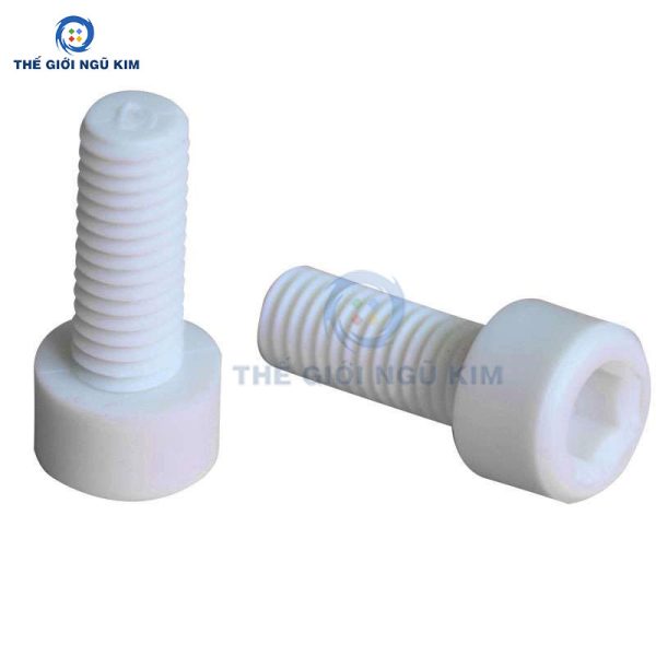 Bulong nhựa chìm lục giác M3 - M8 trắng - Hình ảnh 3