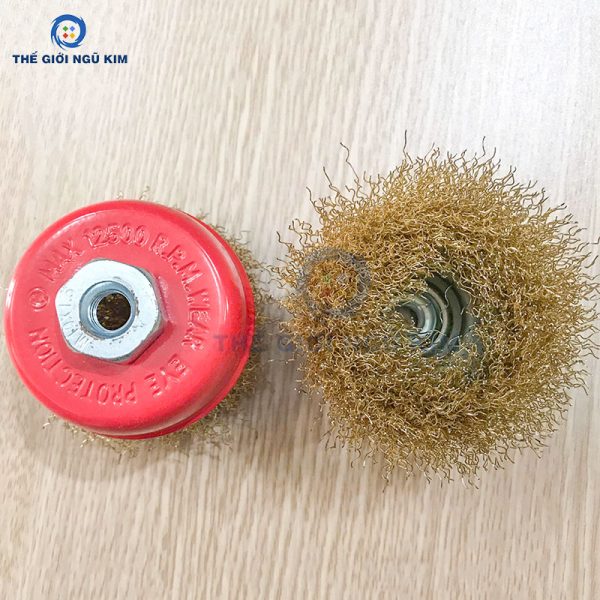 Chổi cước đánh rỉ 3inch sợi vàng - Hình ảnh 3