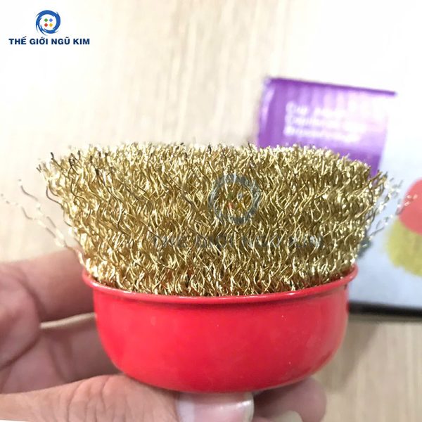 Chổi cước đánh rỉ 3inch sợi vàng - Hình ảnh 4