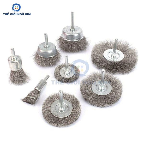 Đầu mài sợi thép có cán