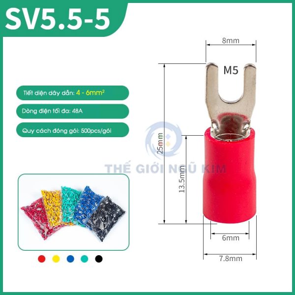 Đầu cos ép nguội SV5.5-5