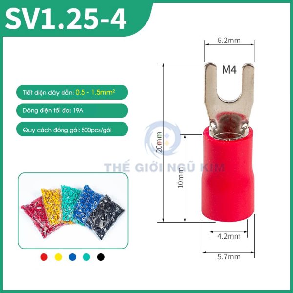 Đầu cos ép nguội SV1.25-4