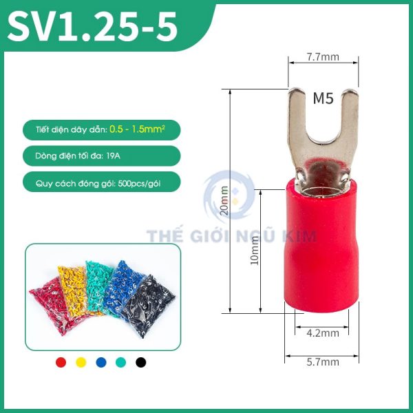 Đầu cos ép nguội SV1.25-5