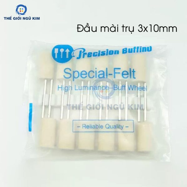 Đầu mài len hình trụ 3x10mm