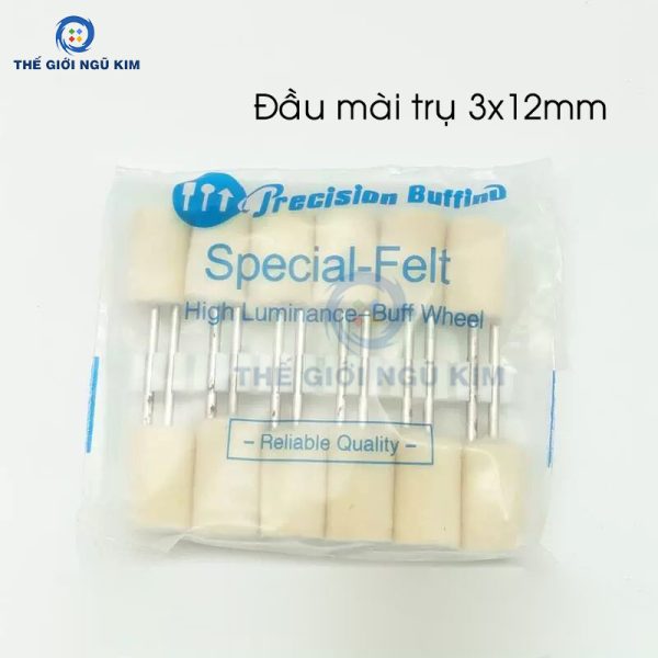 Đầu mài len hình trụ 3x12mm
