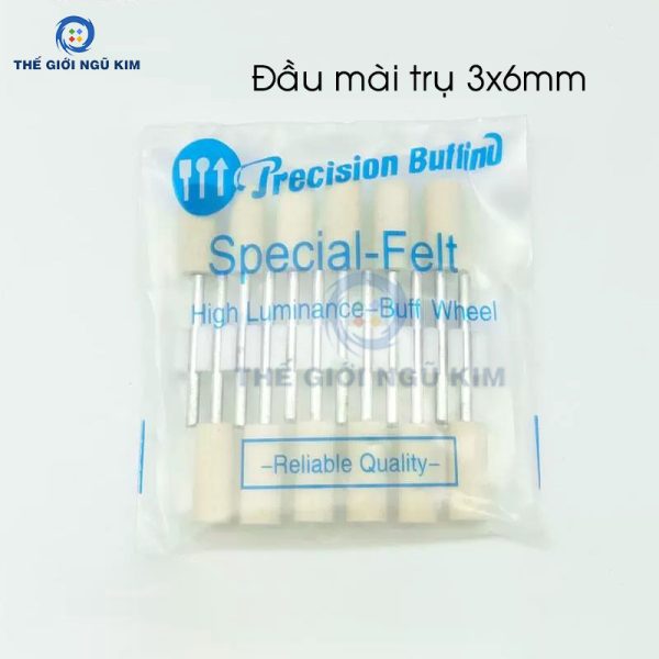 Đầu mài len hình trụ 3x6mm