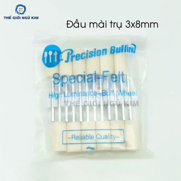Đầu mài len hình trụ 3x8mm